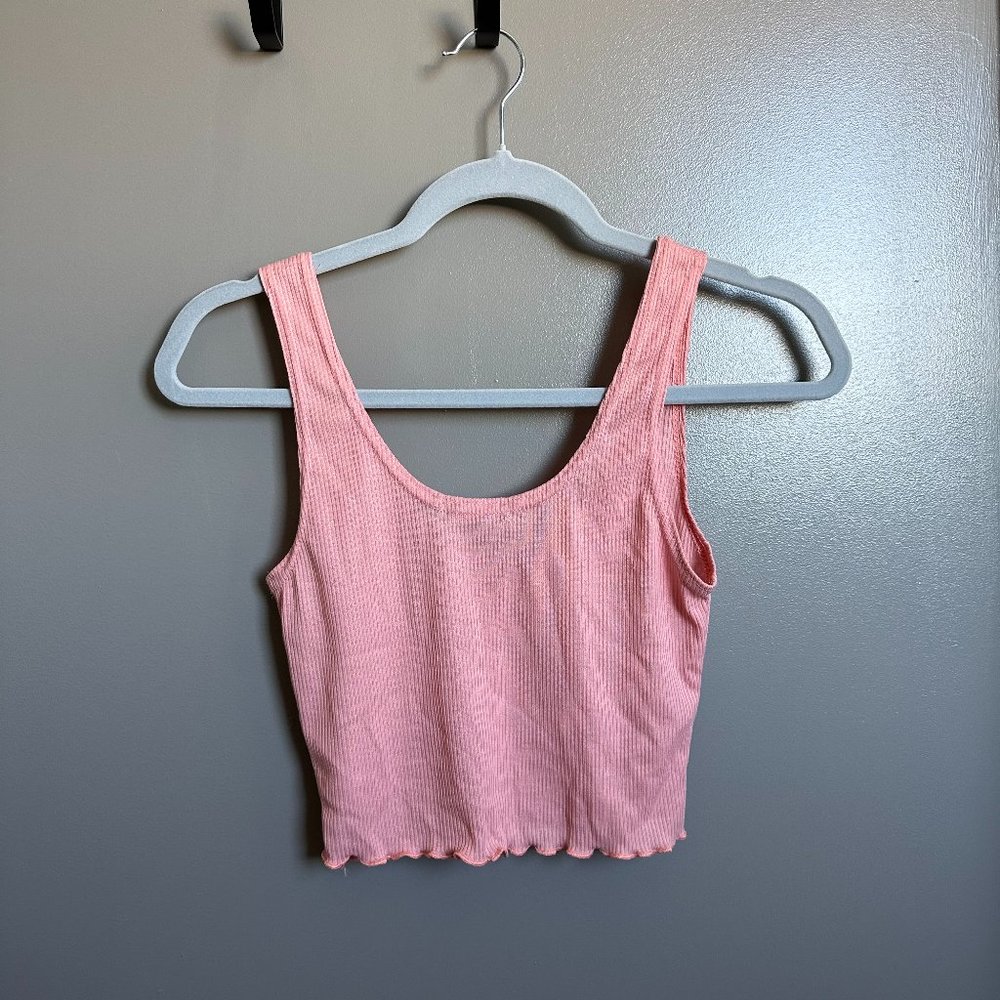 Pink BooHoo Ribbed Tank Top - Picture 2 of 2